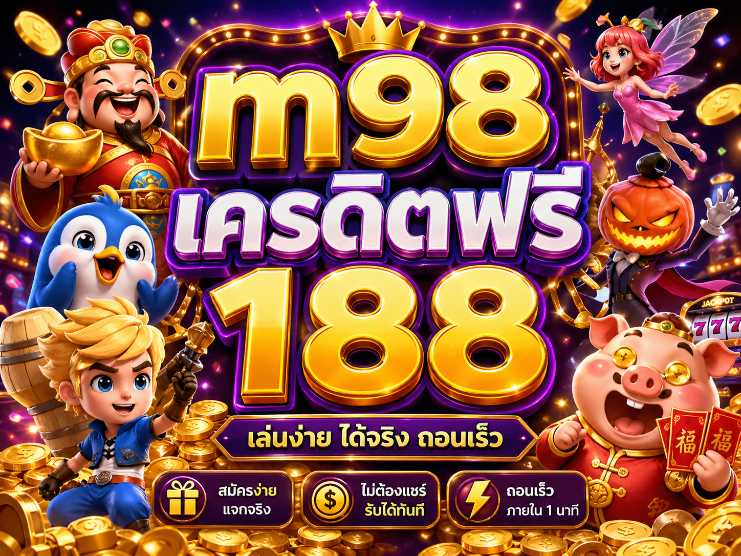 m98 เครดิตฟรี188
