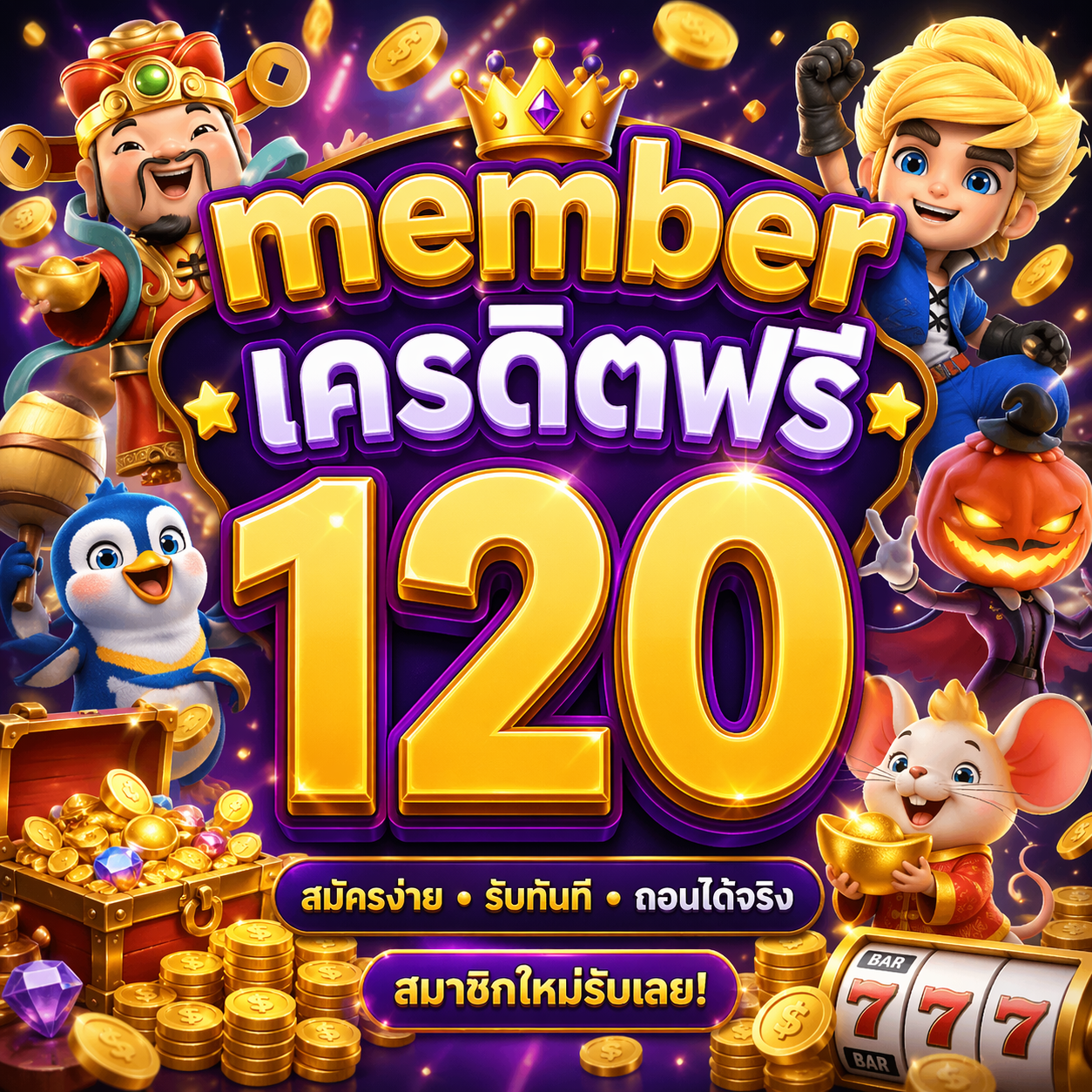 member เครดิตฟรี 120