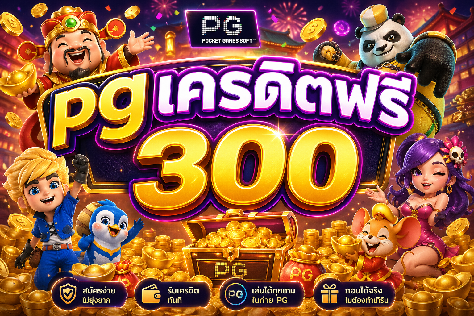 pgเครดิตฟรี300
