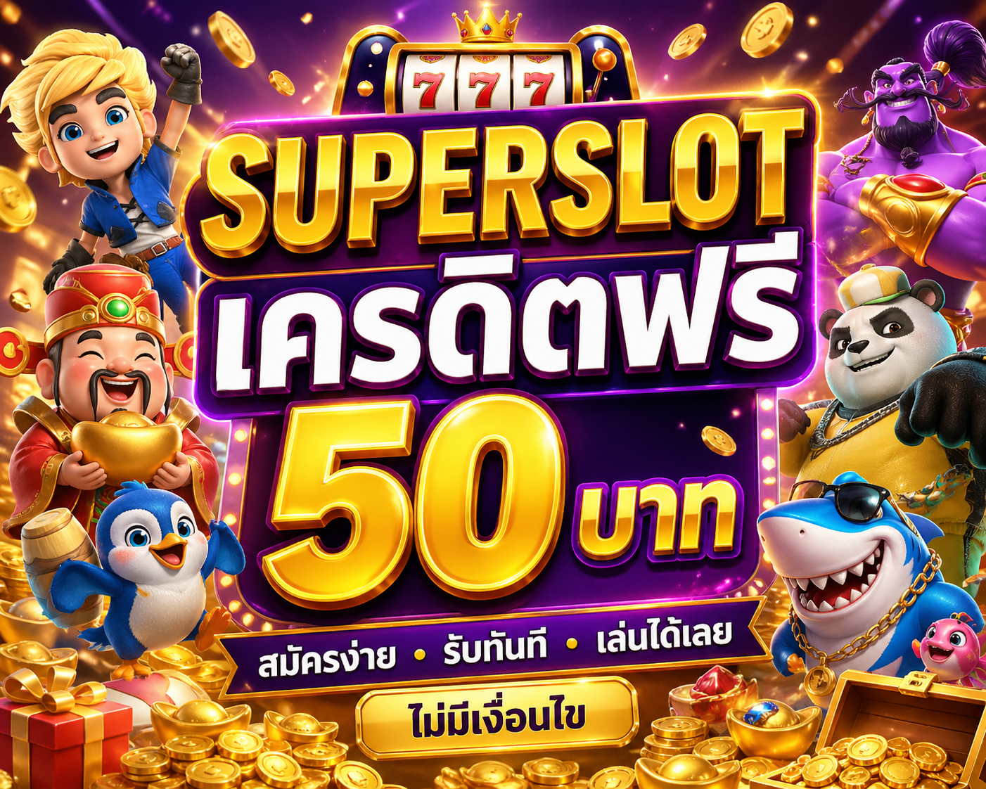 superslot เครดิตฟรี 50 บาท