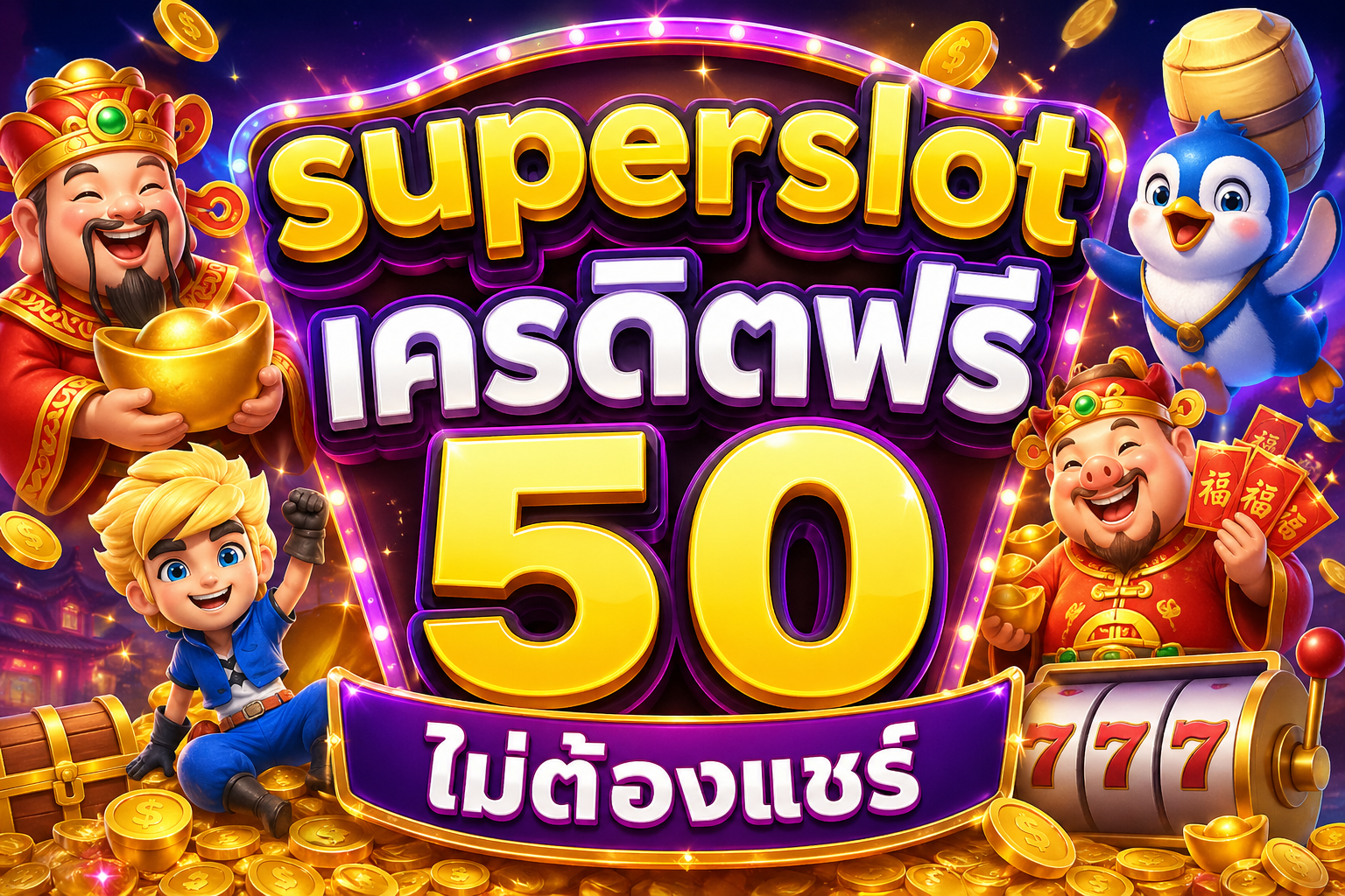superslot เครดิตฟรี50ไม่ต้องแชร์