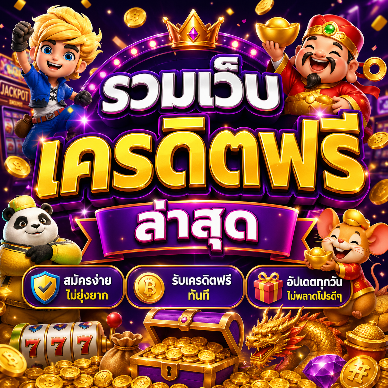 รวมเว็บ เครดิตฟรี ล่าสุด