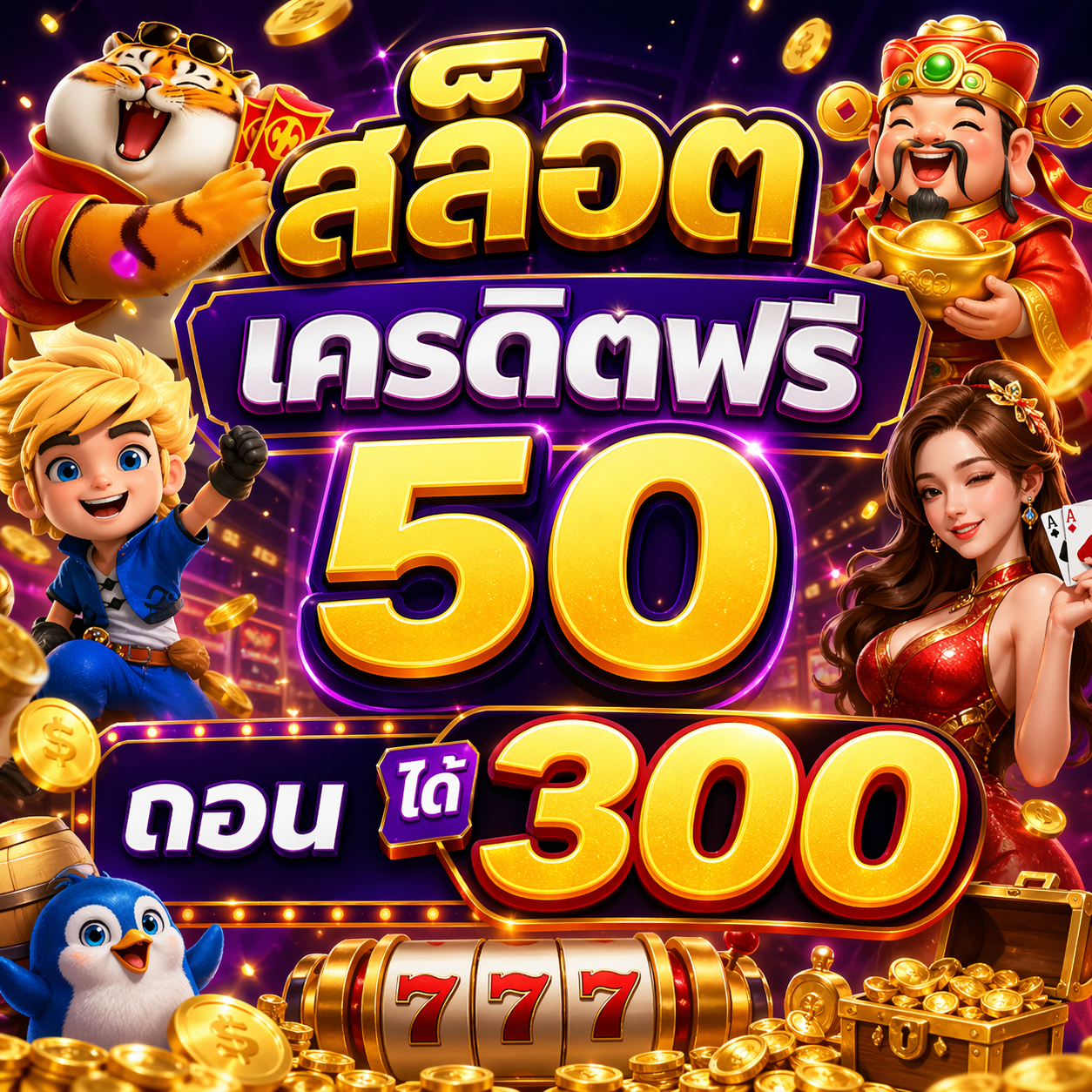 สล็อต เครดิตฟรี 50 ถอน ได้ 300