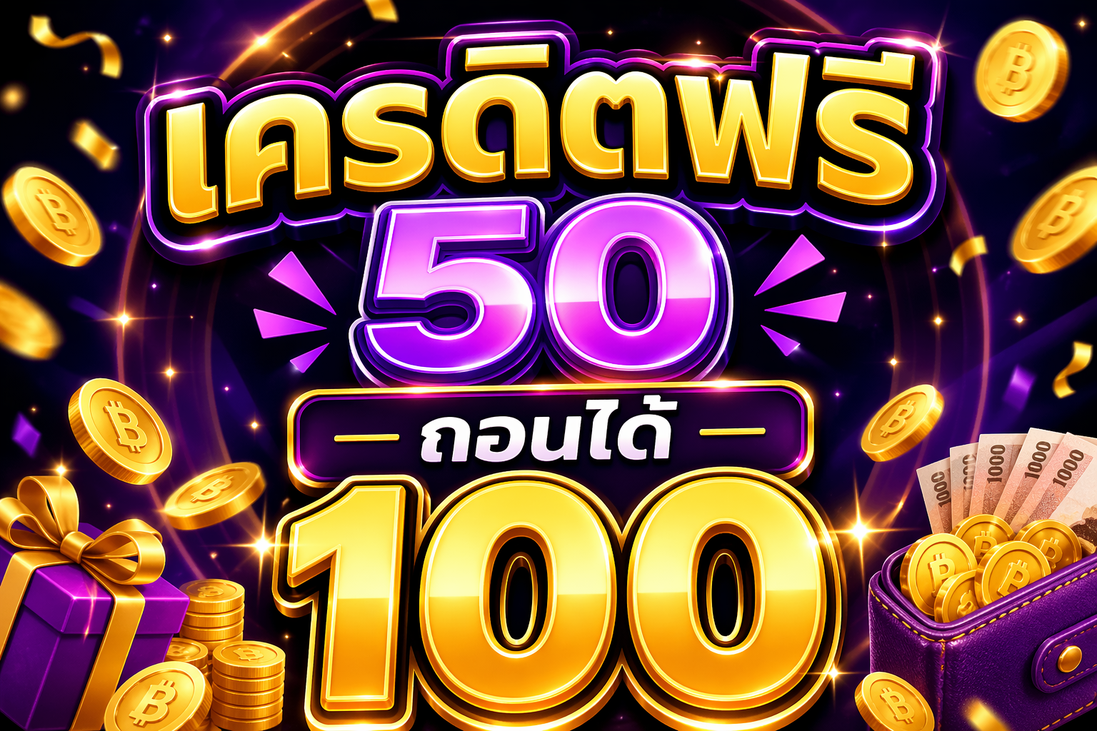 เครดิตฟรี 50 ถอนได้ 100