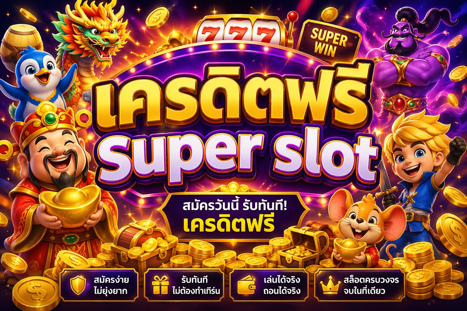 เครดิตฟรี super slot