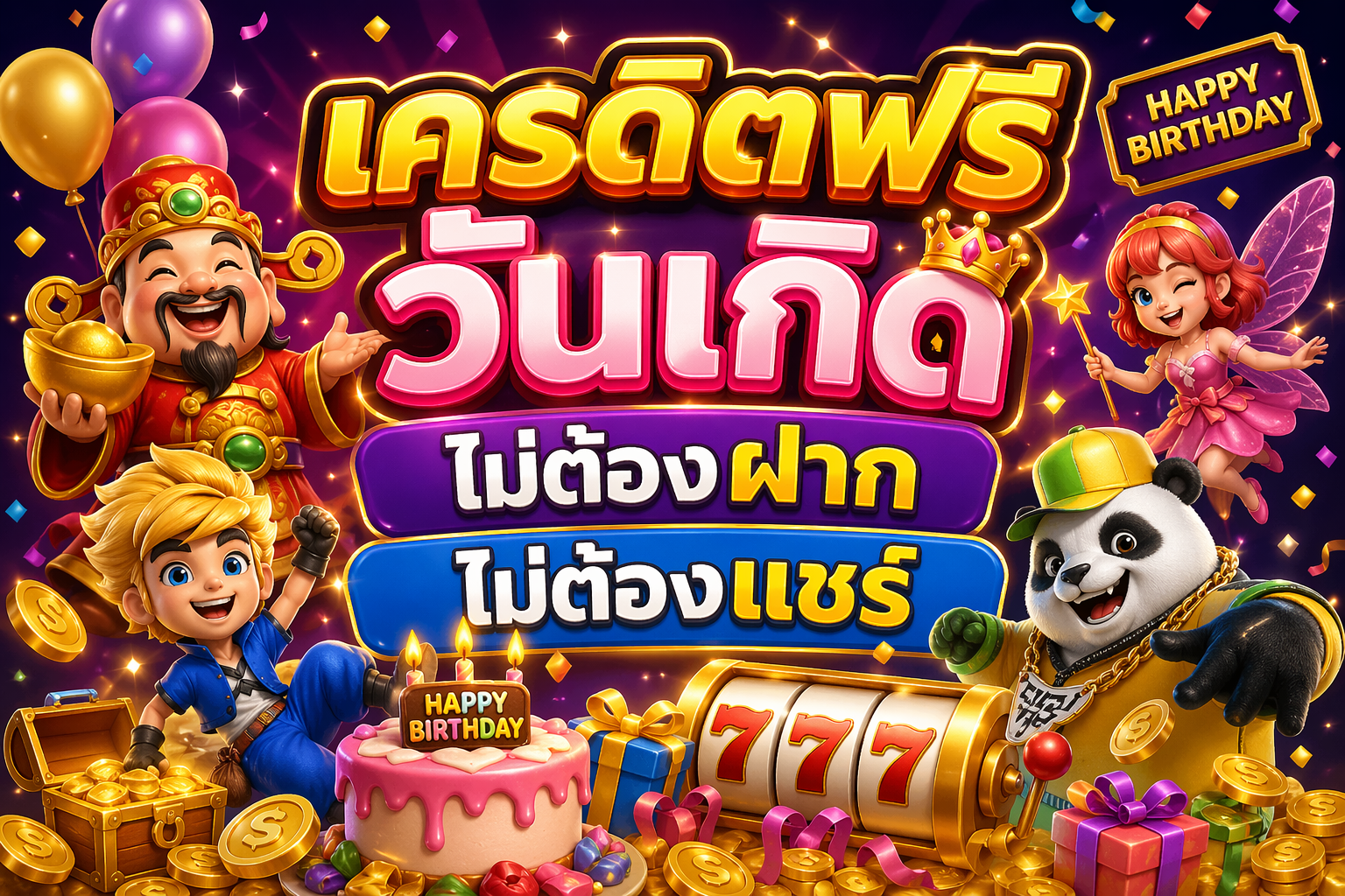เครดิตฟรี วันเกิด ไม่ต้องฝาก ไม่ต้องแชร์