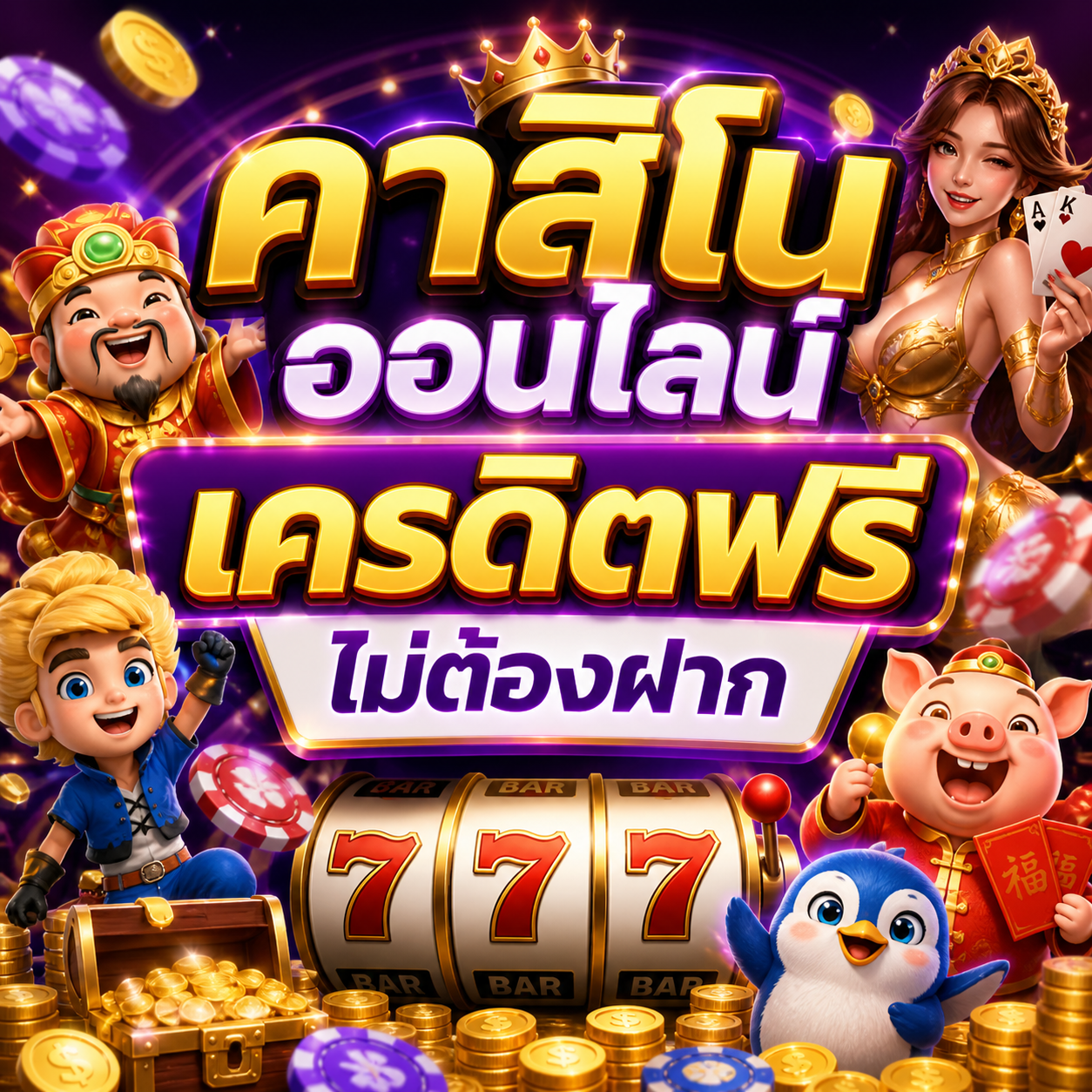 คาสิโนออนไลน์ เครดิตฟรี ไม่ต้องฝาก