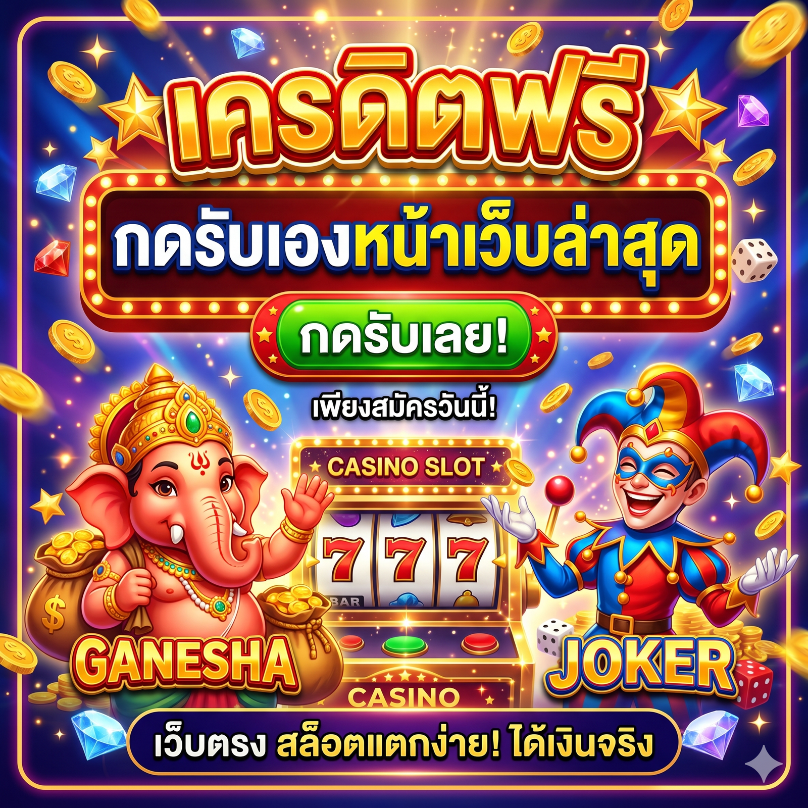 เครดิตฟรี กดรับเองหน้าเว็บล่าสุด