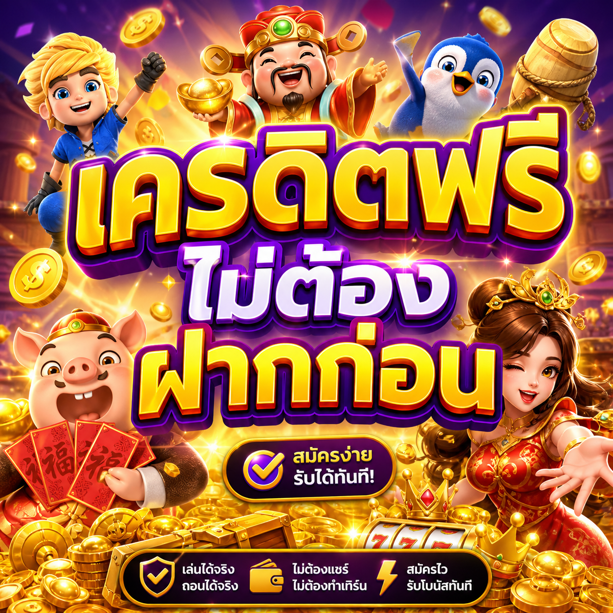 เครดิตฟรี ไม่ต้องฝากก่อน